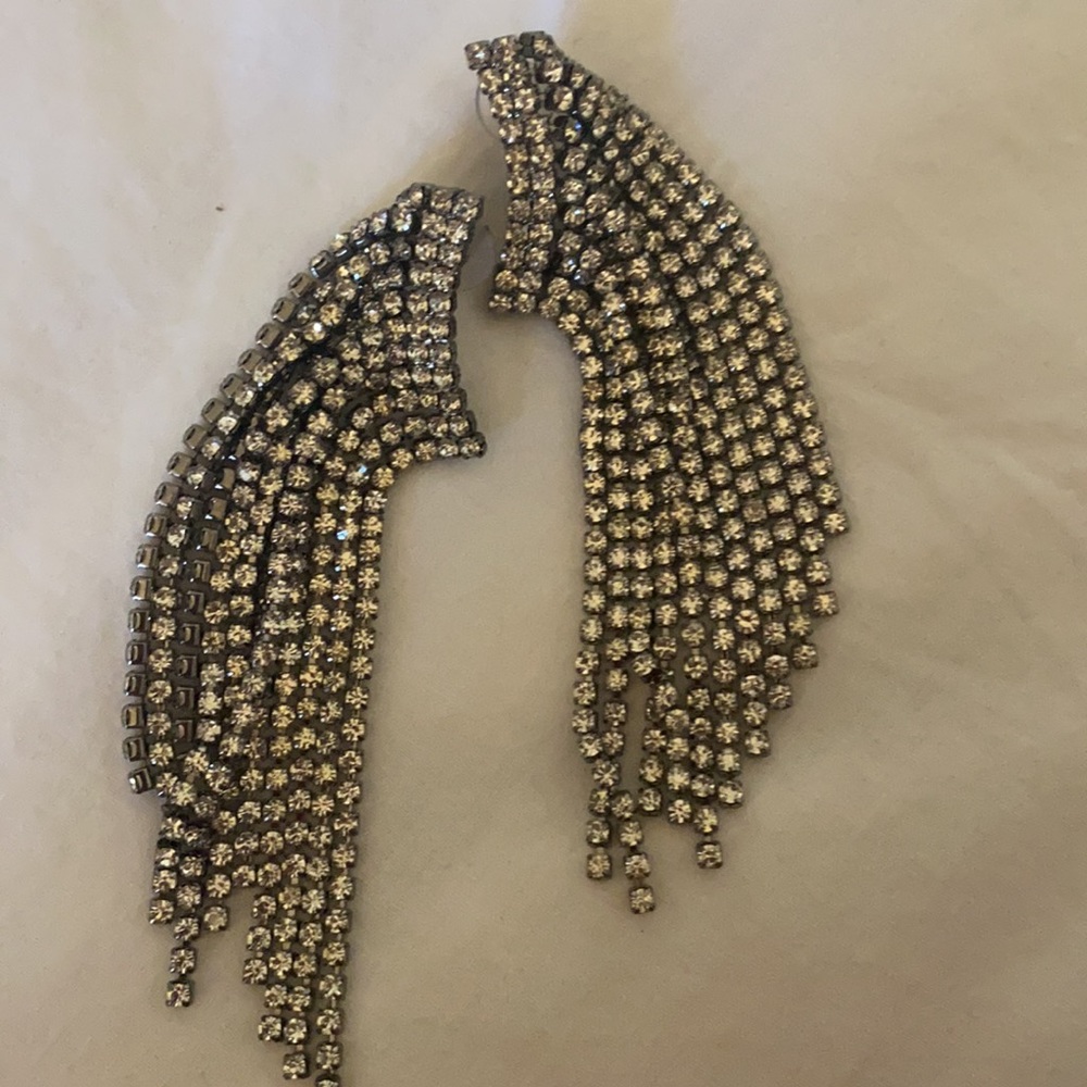 Silver Statement Earrings - image 7